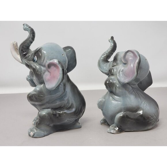 Vintage Ceramic Elephant Salt & Pepper Shakers - Picture 5 of 10